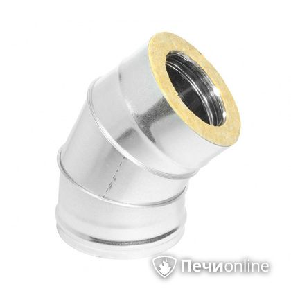 Колено 135° (45°) Теплов и Сухов Отвод Термо 45* ОТ-Р 430-0.5/оцинковка D120/180 в Нижнем Тагиле