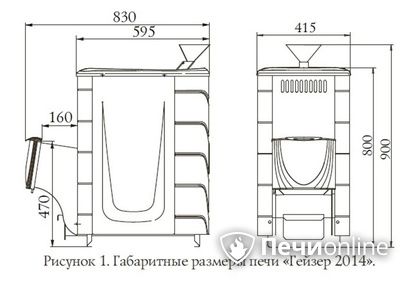 Дровяная печь-каменка TMF Гейзер 2014 Inox ДН КТК ЗК антрацит в Нижнем Тагиле